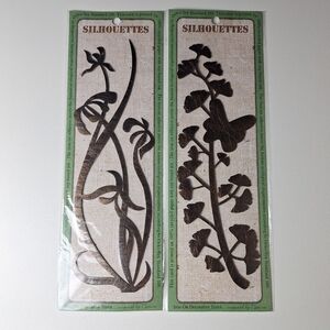 Silhouettes Iron On Adhesive Decor Leather Look Asian Flowers Butterfly Crafting